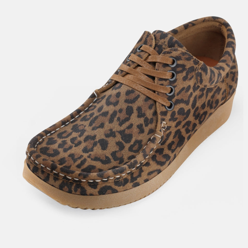 Nature Footwear Anna Sko Suede Print Shoe 100 Leopard