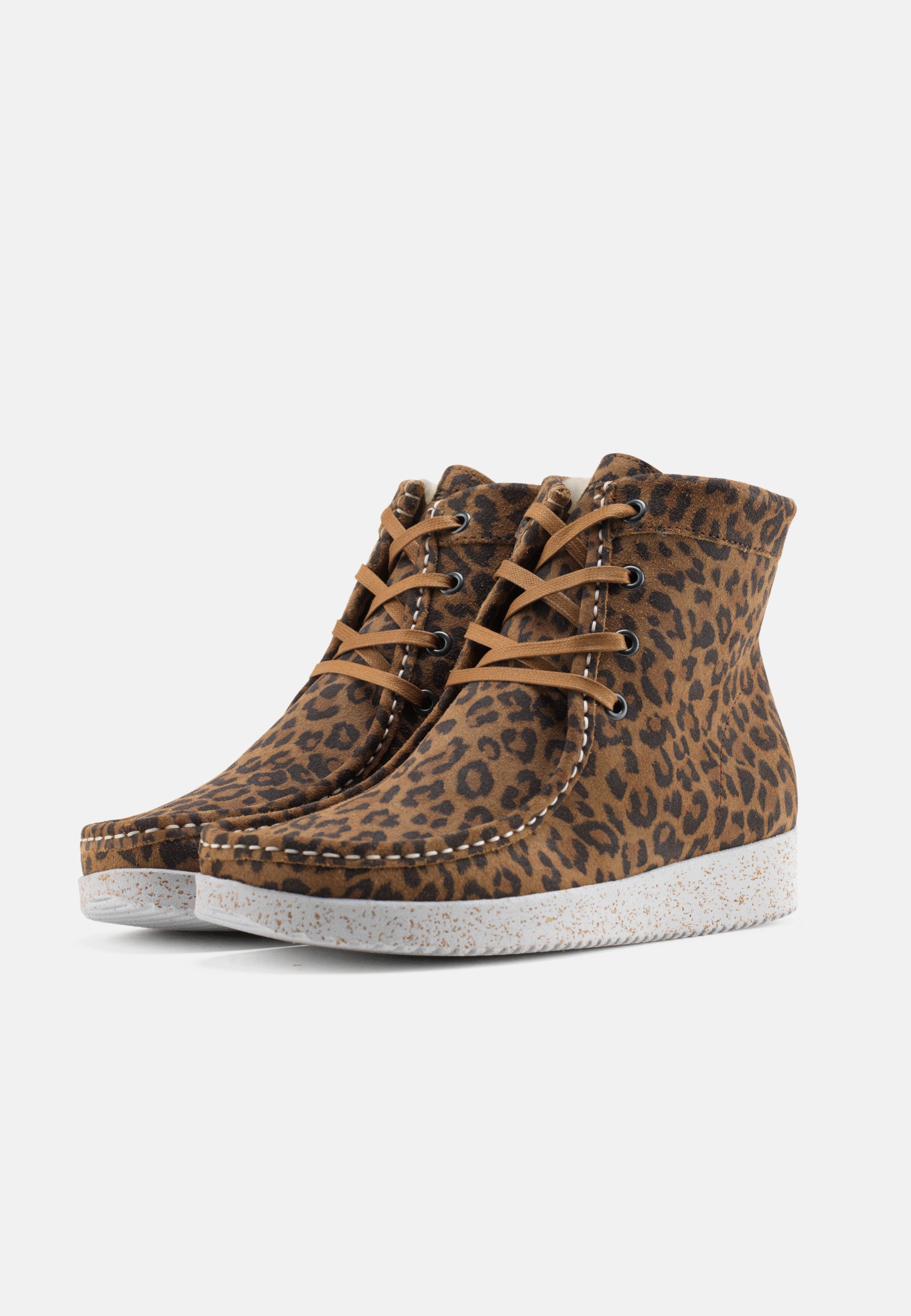 Nature Footwear Asta Varmforet Støvle Suede Warm linned Boot 100 Leopard