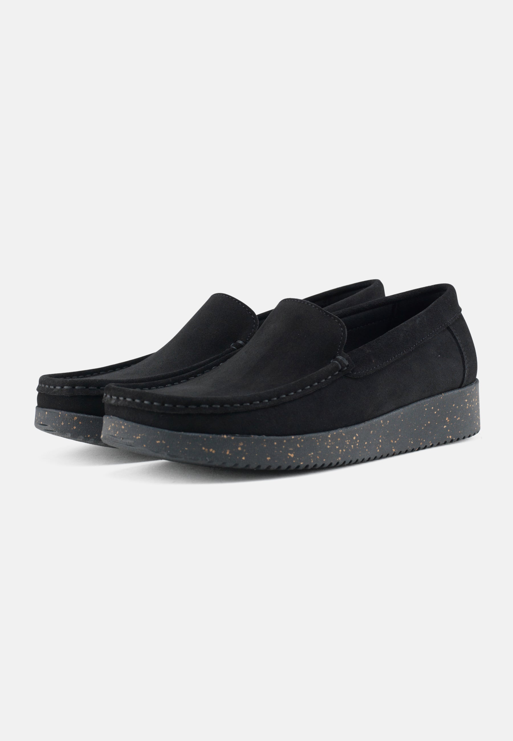 Nature Footwear Elin Loafer Suede Slip on 002 Black