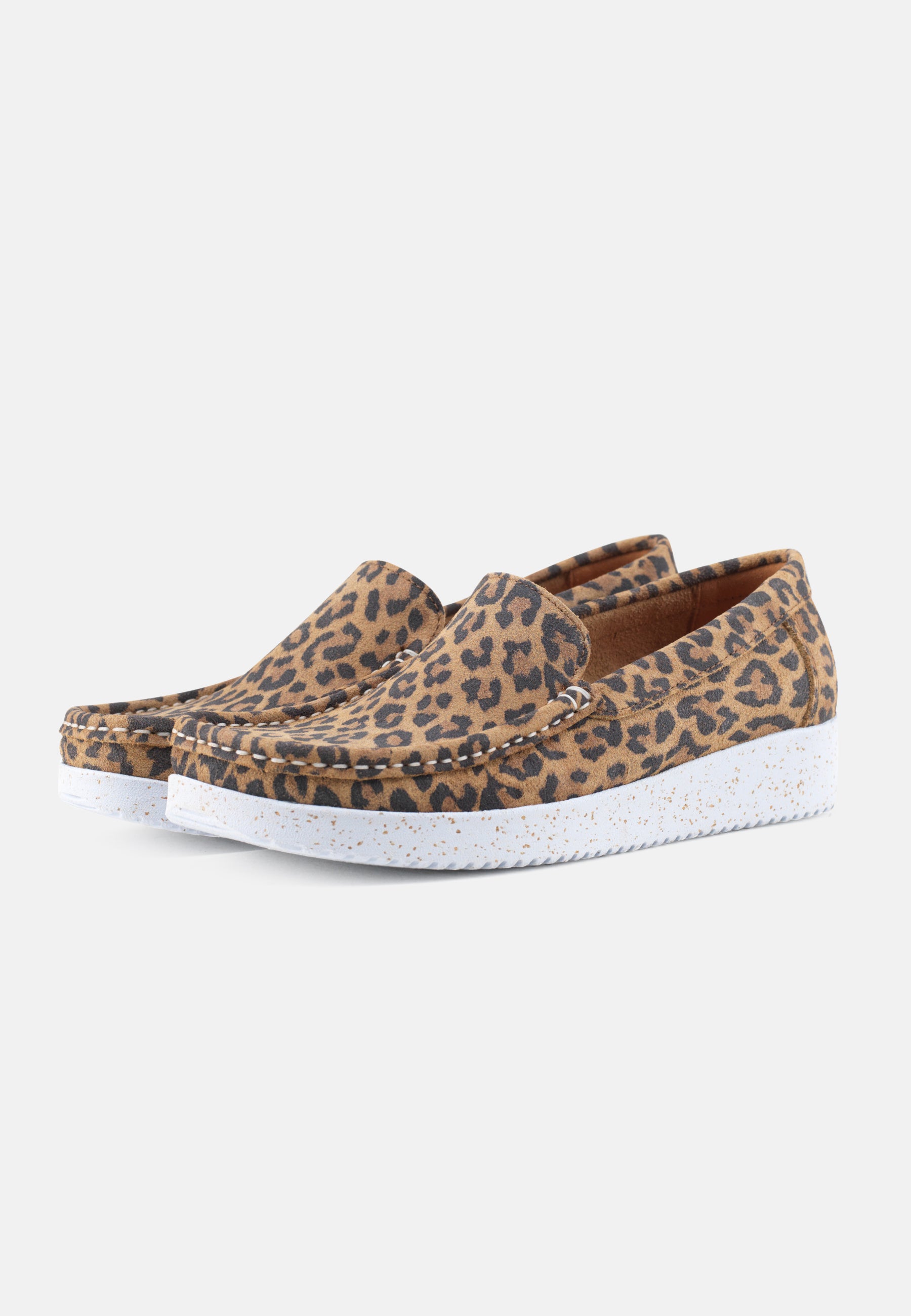 Nature Footwear Elin Loafer Suede Slip on 100 Leopard