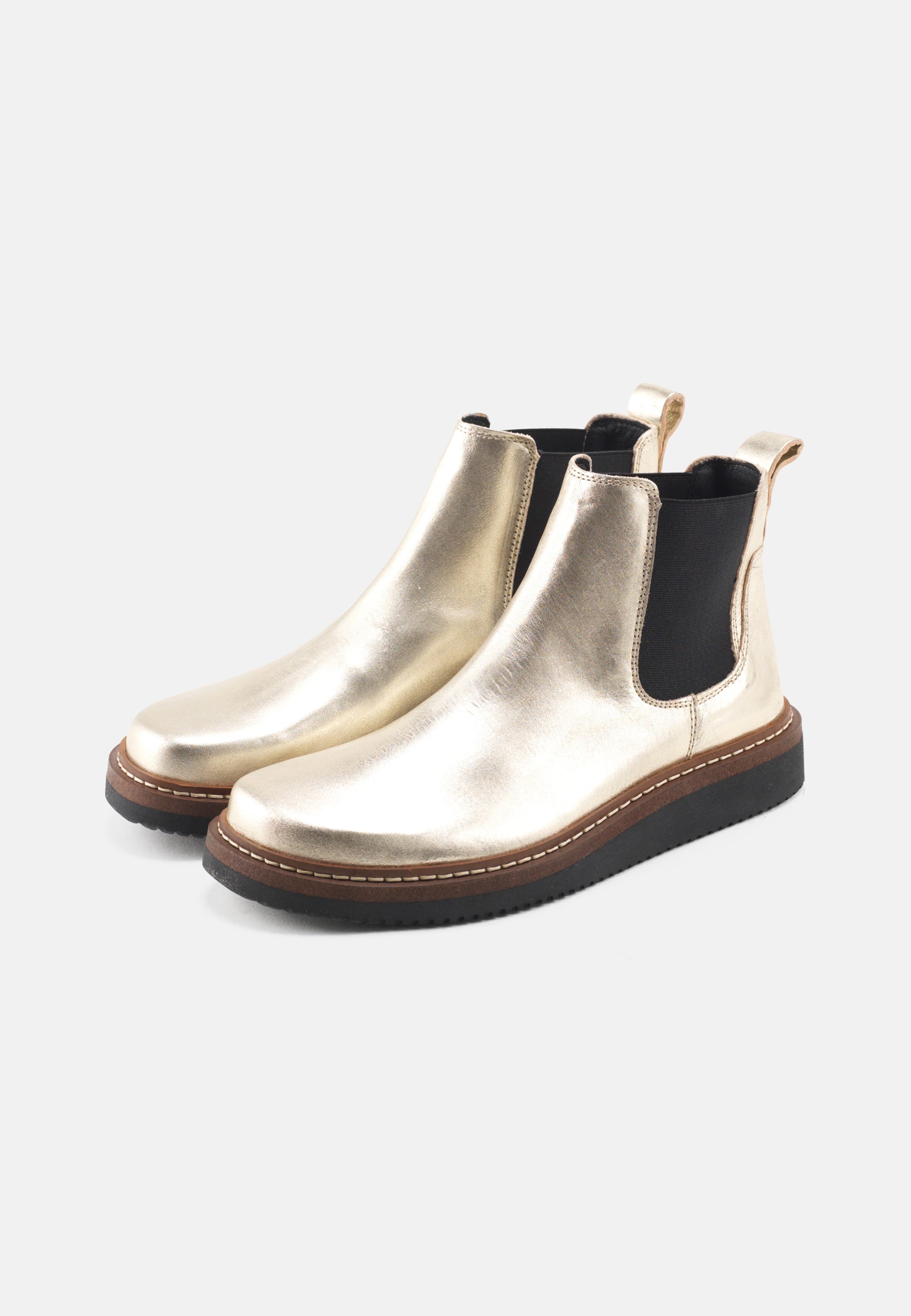 Nature Footwear Gry Støvle Metallic Suede Boot 013 Gold