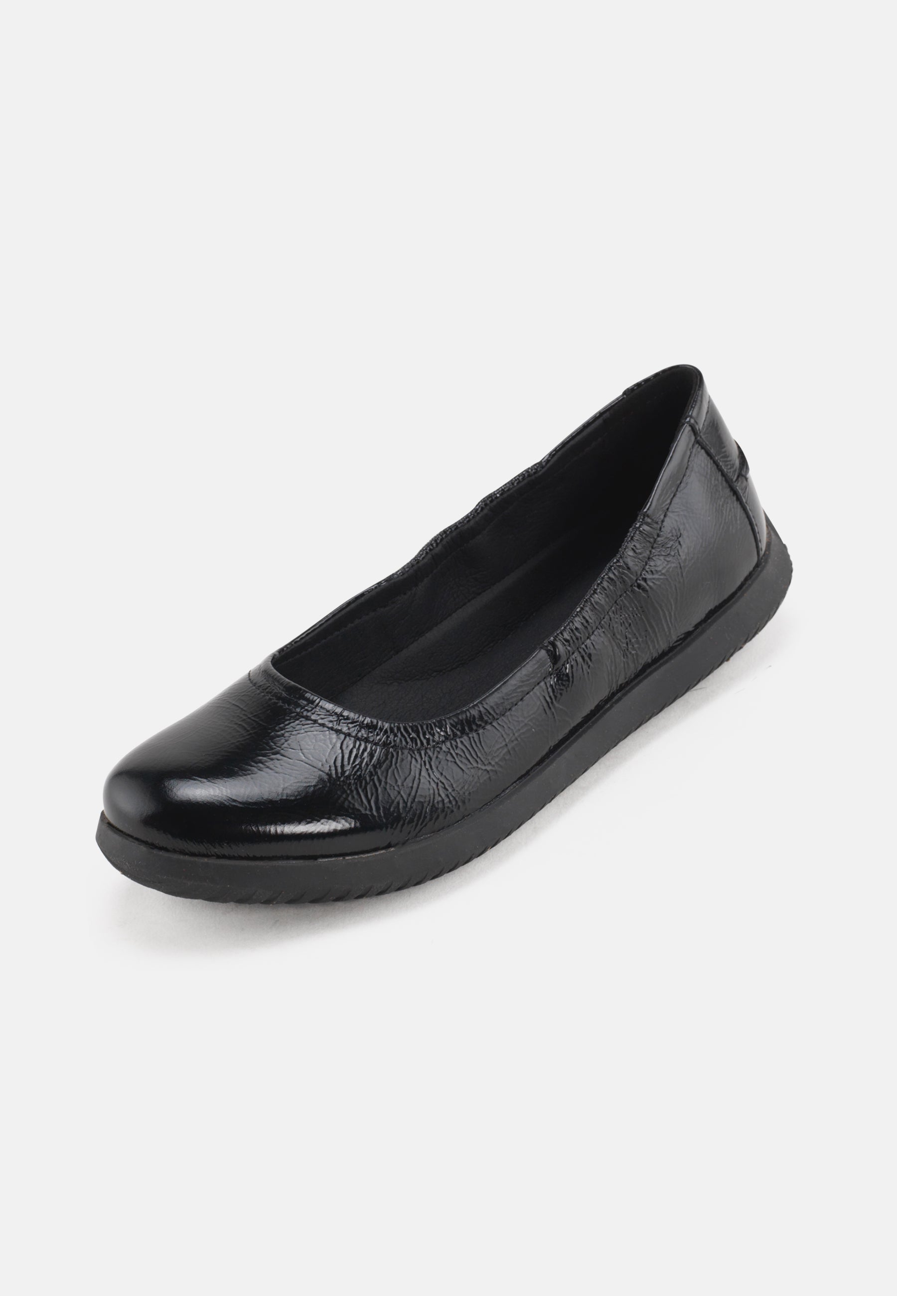 Nature Footwear Marie Ballerina Leather Shoe 002 Black